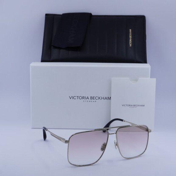 Victoria Beckham VB240S 770 Square Sunglasses – Gold/Blush Gradient - Picture 1 of 10